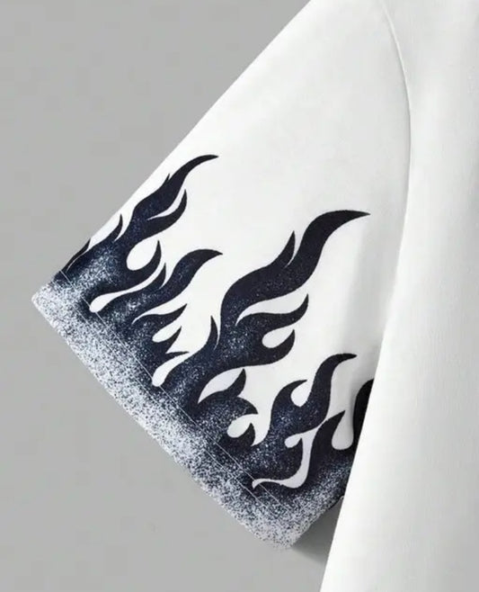 Legendary Flame Print Oversized T-Shirt