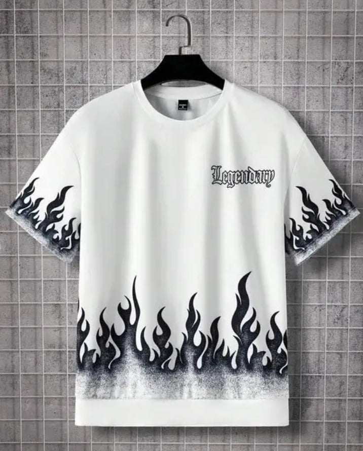 Legendary Flame Print Oversized T-Shirt